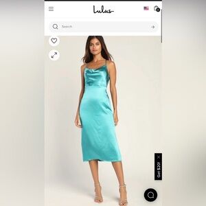 Lulú’s Turquoise Cocktail Dress 🐬